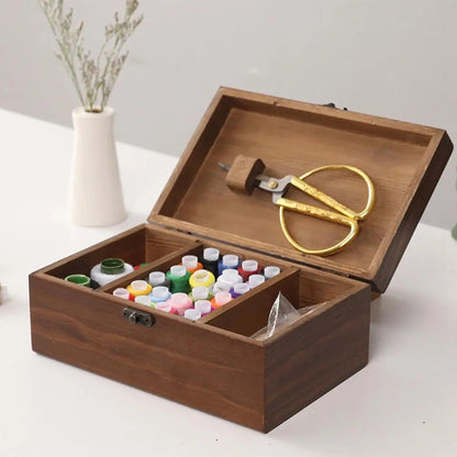 ThreadBox – Vintage Wooden Sewing Storage Box