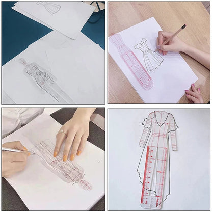 StyleStitch – 4 Piece Fashion Illustration Ruler Set