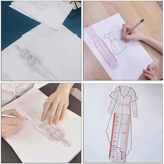 StyleStitch – 4 Piece Fashion Illustration Ruler Set