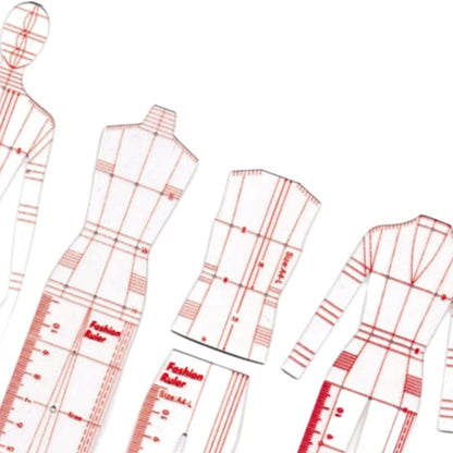 StyleStitch – 4 Piece Fashion Illustration Ruler Set