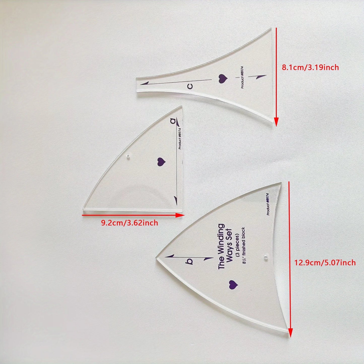 MeasureBud – 3-Piece Quilting Template Set
