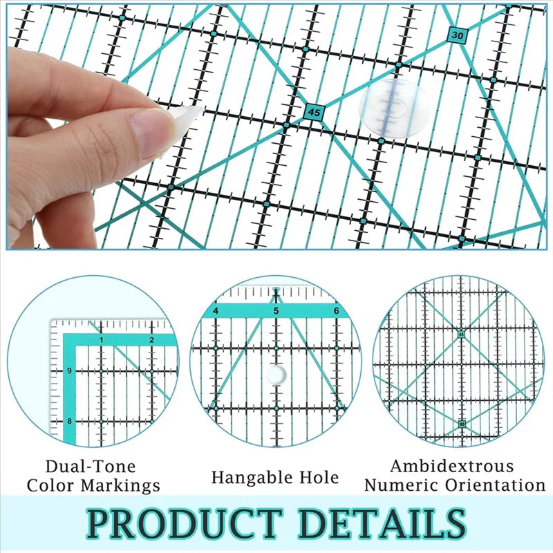 GridMate – 5-Piece Quilting Ruler Set