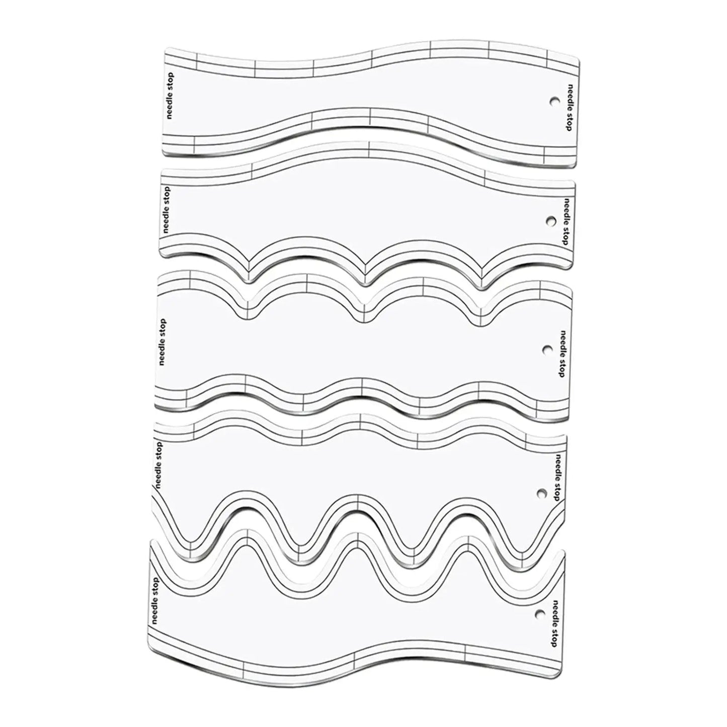 QuiltCurves – 5pcs Quilting Ruler Set