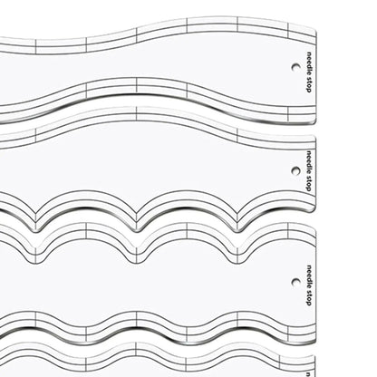 QuiltCurves – 5pcs Quilting Ruler Set