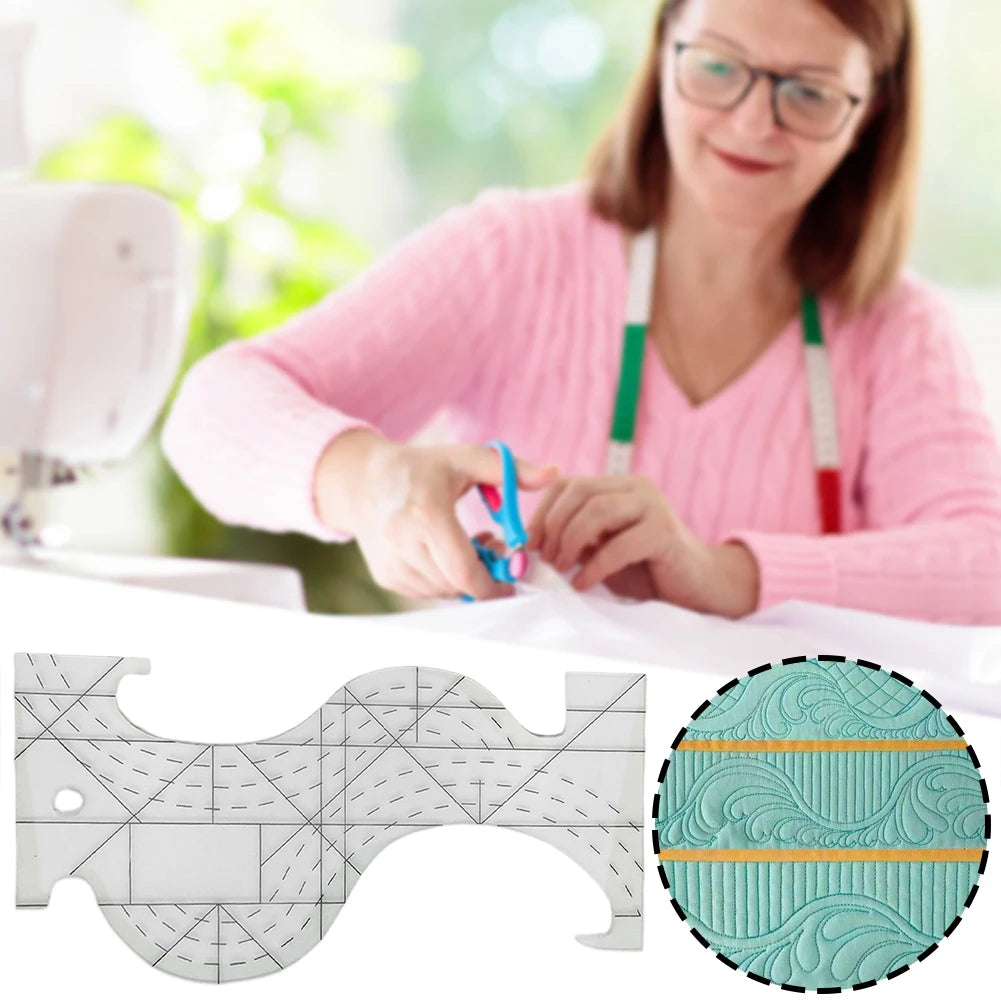 CurveQuilt – Transparent Quilting Template Ruler
