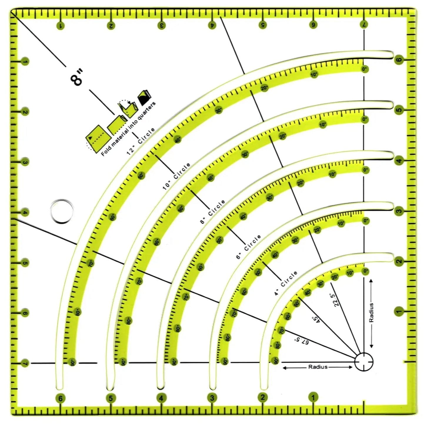 SquareBox – 8 Inch Acrylic Quilting Ruler