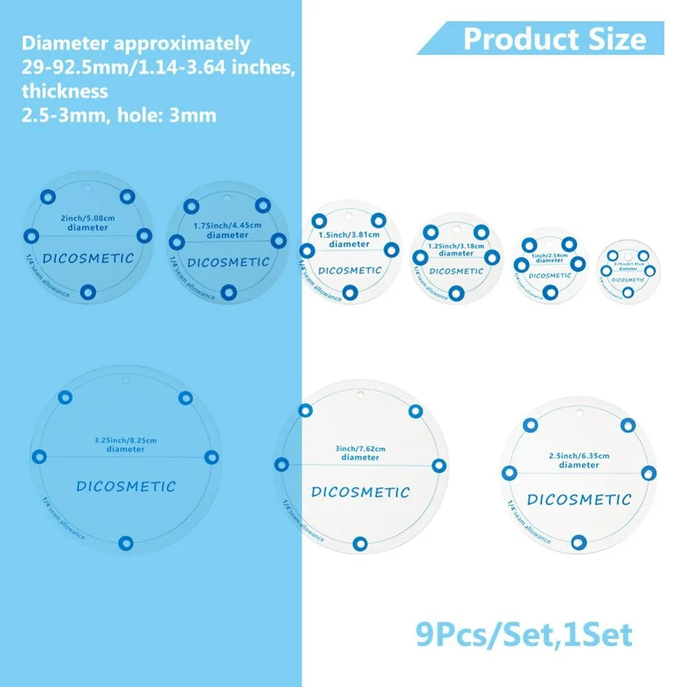 QuiltBubble – Circle Quilting Template Set