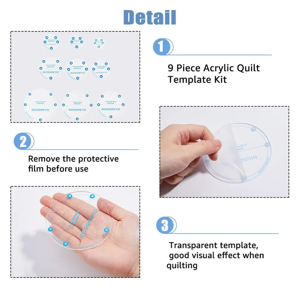 QuiltBubble – Circle Quilting Template Set
