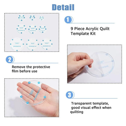 QuiltBubble – Circle Quilting Template Set