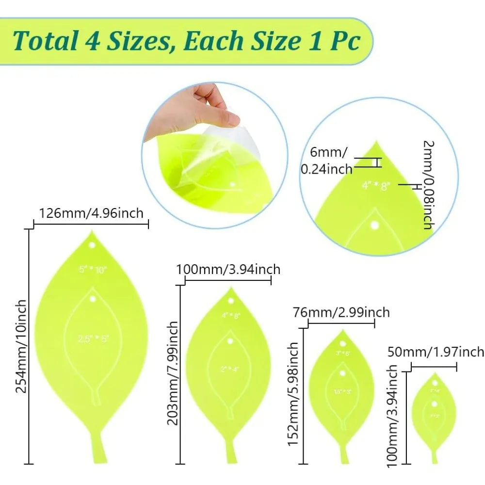 LeafPatch – Acrylic Quilting Template Set
