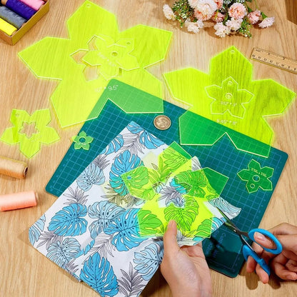 FloraStitch – Acrylic Flower Quilting Template Set