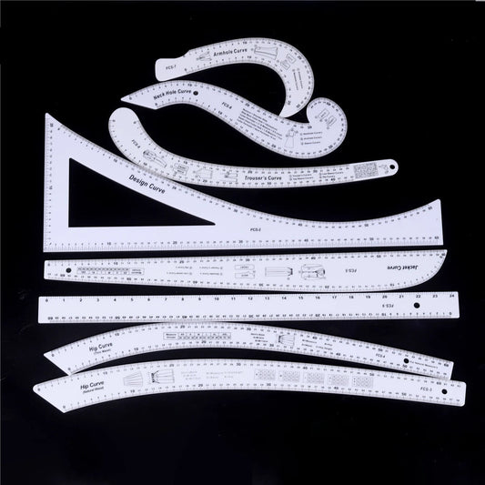 Patterny – 8PCS Acrylic French Curve Ruler Set