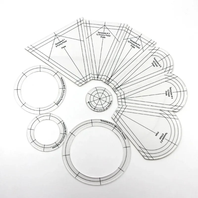 Quiltory – 10PCS Acrylic Quilting Template Set