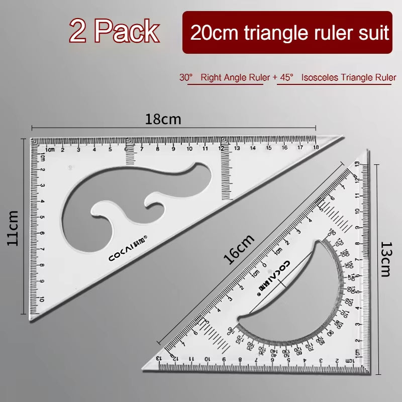 GeoExpert – 2 Piece Triangle Ruler Set