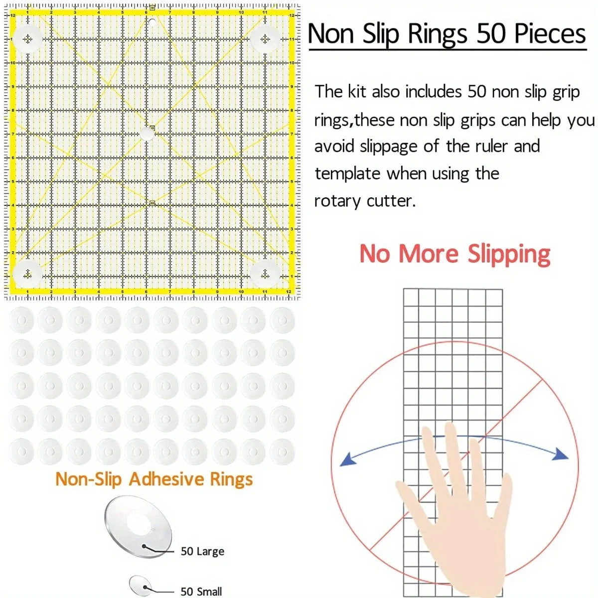 SewSphere – 7 Piece Acrylic Quilting Ruler Kit