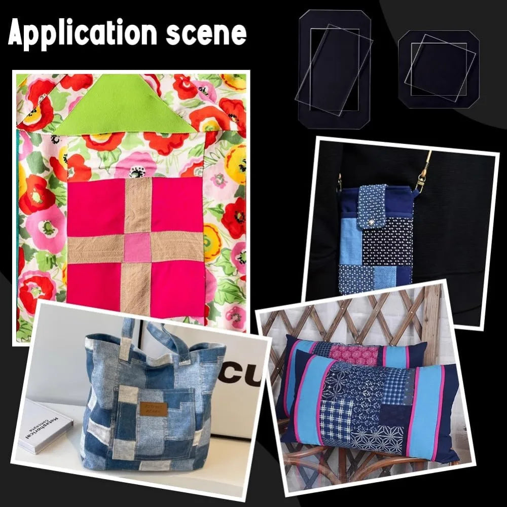 QuiltFrame – Clear Acrylic Quilting Template Set