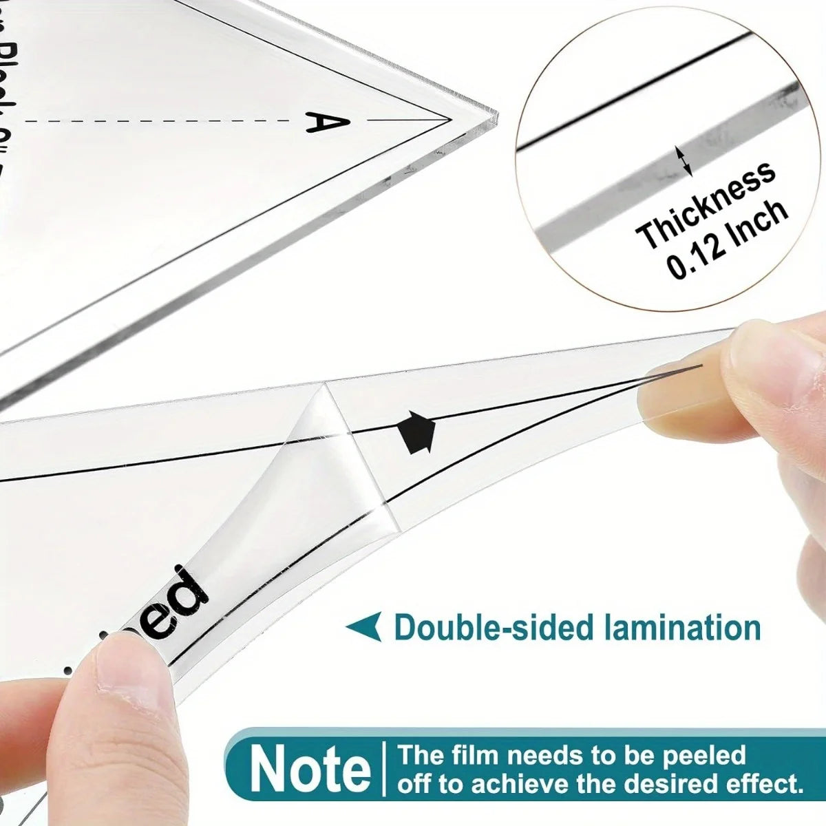 Quiltery – 3pcs Acrylic Quilting Ruler and Template Set