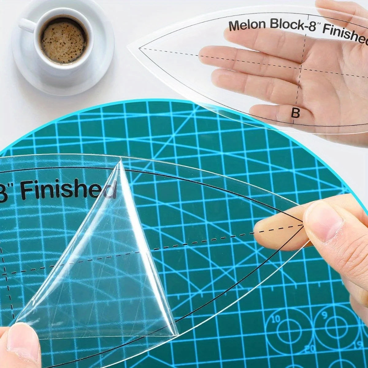 Quiltery – 3pcs Acrylic Quilting Ruler and Template Set