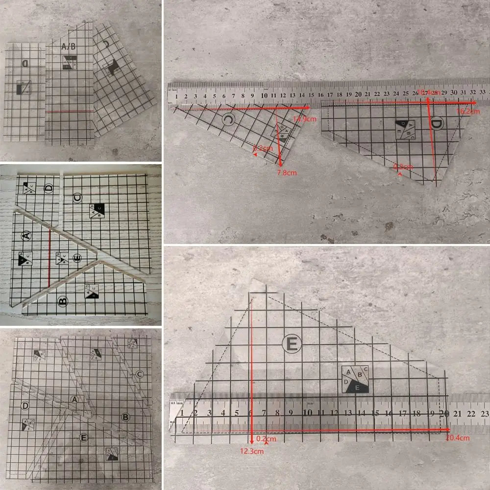 Stitchlume – Acrylic Quilting & Patchwork Ruler Set