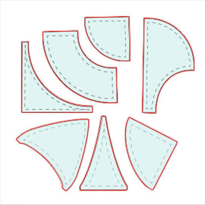 Sewtara – 7PCS Table Flag Quilting Ruler Set