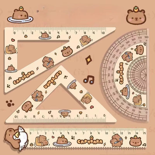 CapyQuilt – 4PCS Acrylic Cartoon Ruler Set