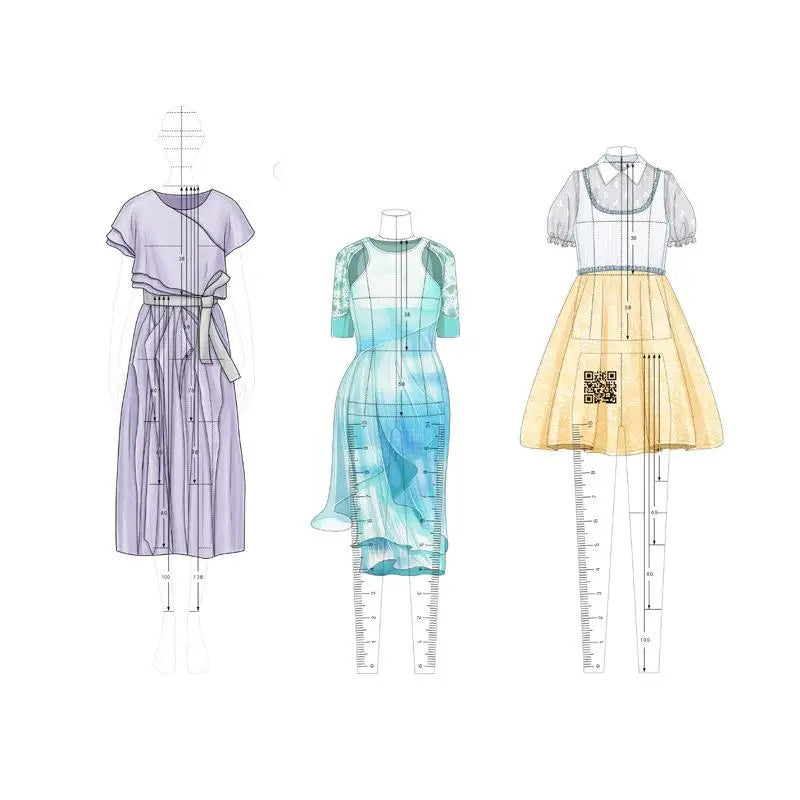 ModCraft – 4PCS Fashion Design Ruler Set