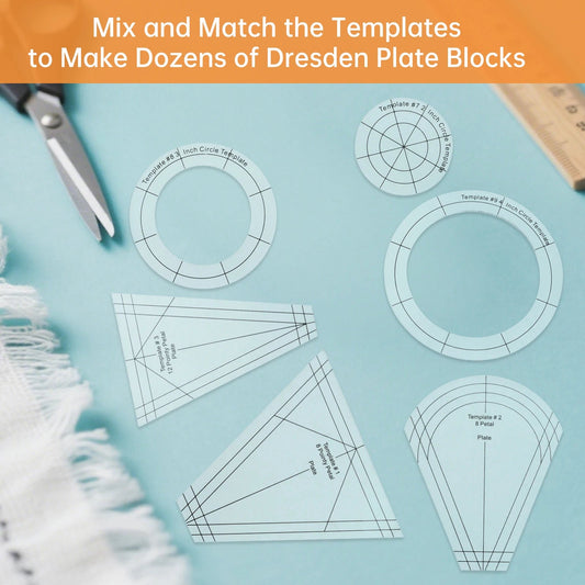 PetaliquePro – 10PCS Acrylic Quilting Template & Ruler Set