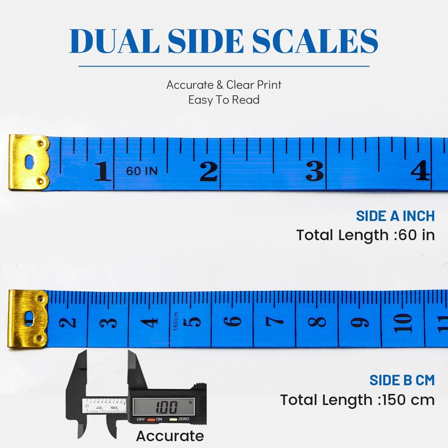 FlexiMeasure – 2PCS Soft Retractable Sewing Tape Measure Set