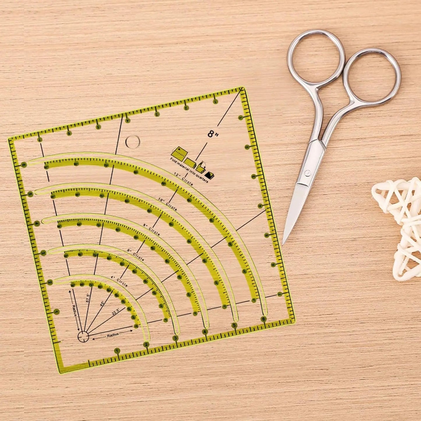 QuiltVector – Precision 8" Acrylic Quilting Ruler