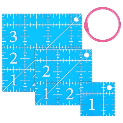 StitchAxis – 3-Piece Precision Acrylic Square Template Set