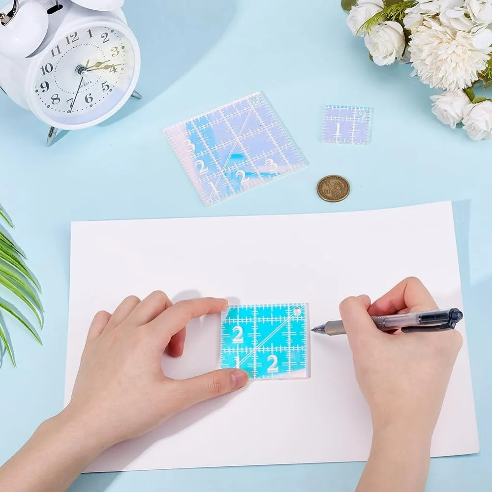 StitchAxis – 3-Piece Precision Acrylic Square Template Set