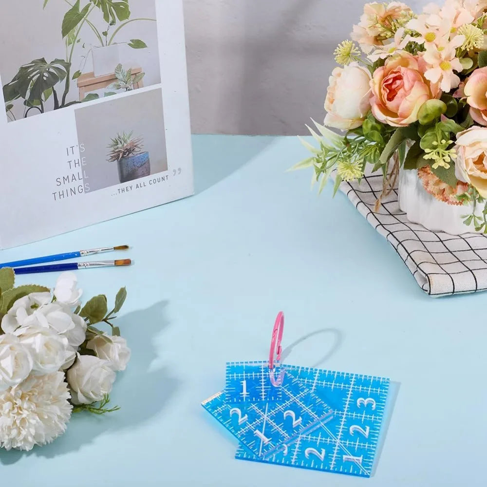 StitchAxis – 3-Piece Precision Acrylic Square Template Set