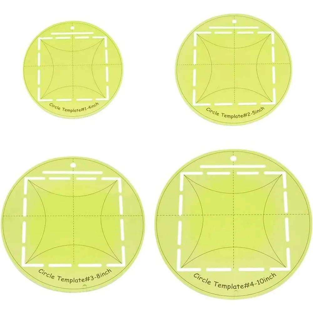 Circley – 4-Piece Round Quilting Template Set