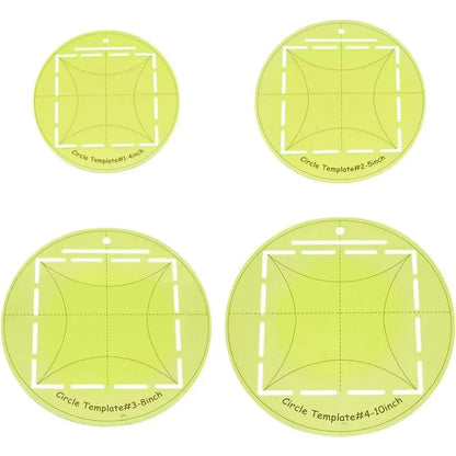 Circley – 4-Piece Round Quilting Template Set