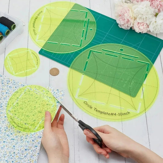 Circley – 4-Piece Round Quilting Template Set