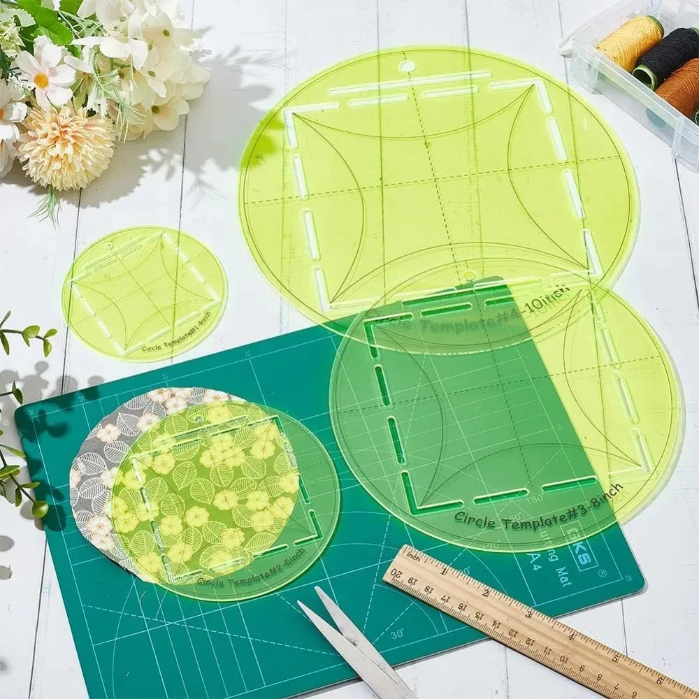 Circley – 4-Piece Round Quilting Template Set