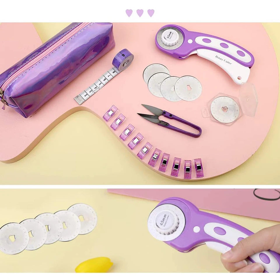 FiberCut – Purple 45mm Rotary Cutter Sewing Kit