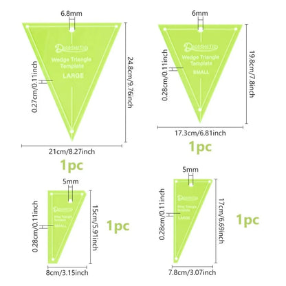 Sewverra – 4Pcs Acrylic Quilting Template & Ruler Set