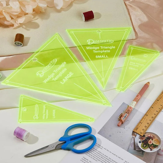 Sewverra – 4Pcs Acrylic Quilting Template & Ruler Set