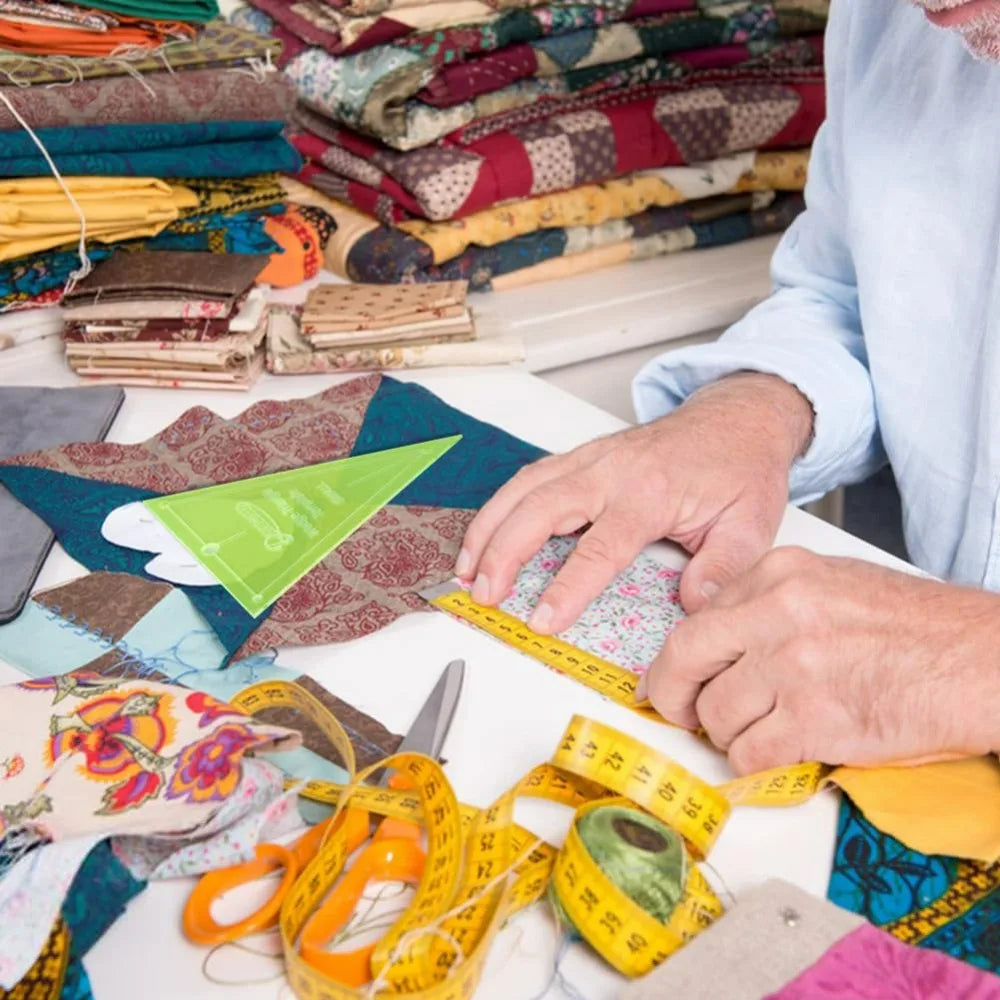 Sewverra – 4Pcs Acrylic Quilting Template & Ruler Set