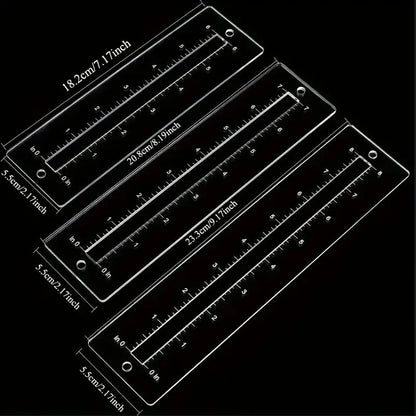 Zippery – 3Pcs Acrylic Zipper Making Template Set