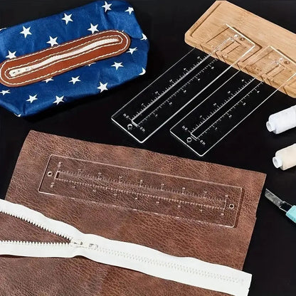 Zippery – 3Pcs Acrylic Zipper Making Template Set