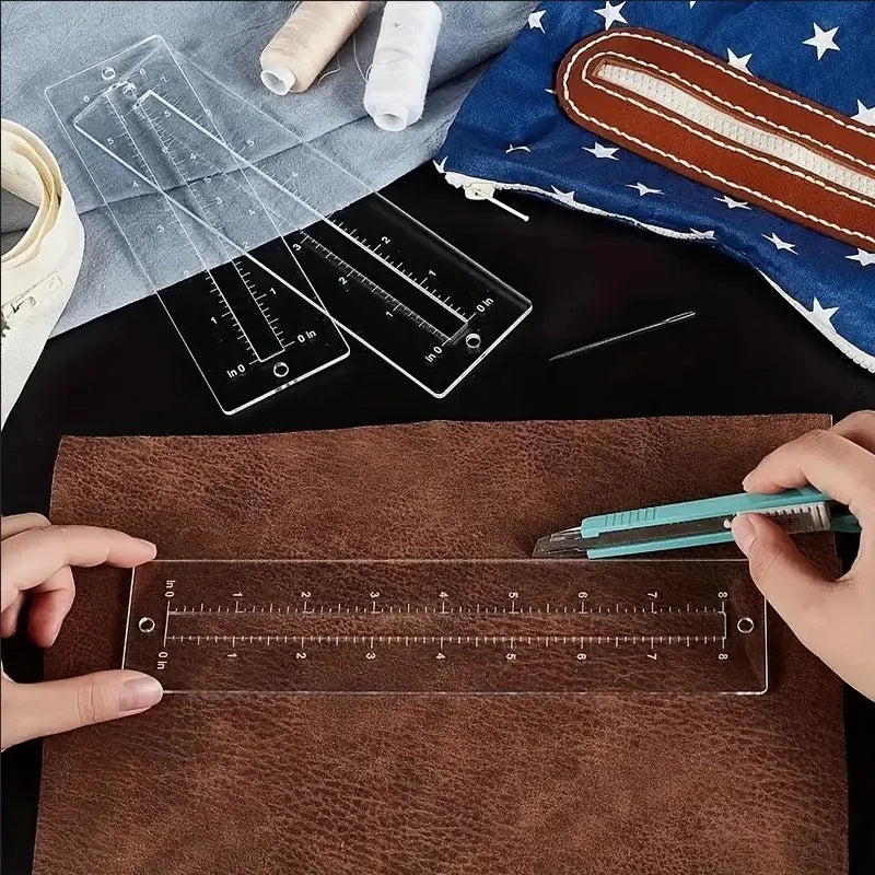 Zippery – 3Pcs Acrylic Zipper Making Template Set