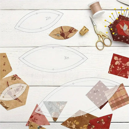 OvalQuilt – Transparent Acrylic Quilting Template Set