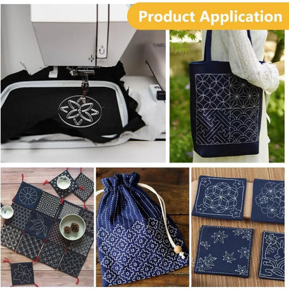 Florry – 16 Piece Acrylic Sashiko Flower Stencil Set