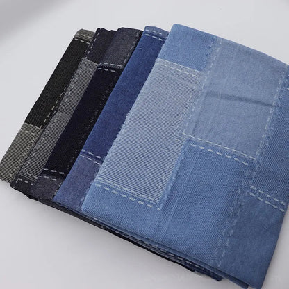 Denimi – Premium Plaid Washed Denim Fabric by the Meter