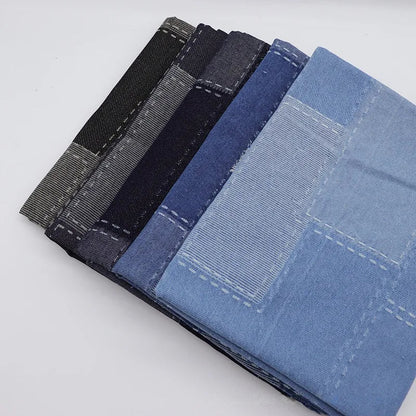 Denimi – Premium Plaid Washed Denim Fabric by the Meter