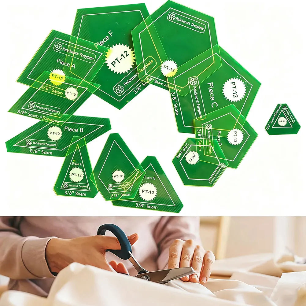 Geomerry – 12-Piece Quilting Template Set