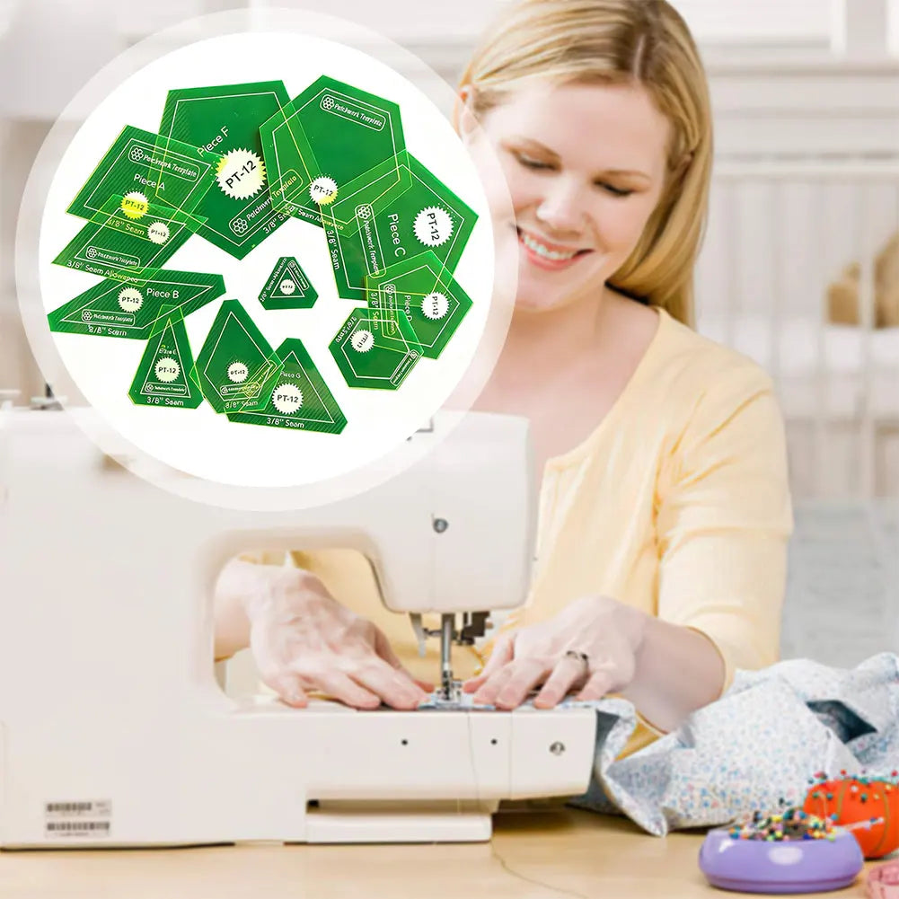 Geomerry – 12-Piece Quilting Template Set