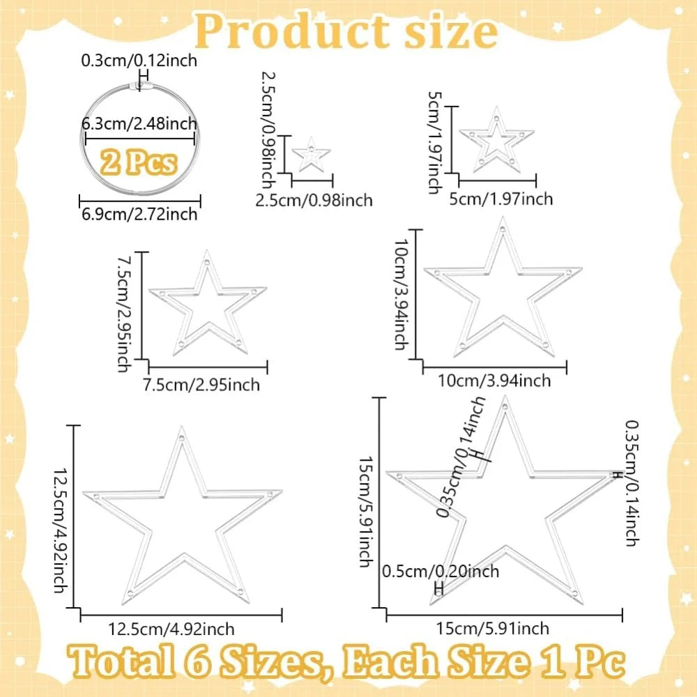 Starry – 6-Piece Acrylic Quilting Template Set